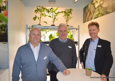 Jiffy showing their light box: Anno Hermes, Roelof Drost and Arjan van Leest.